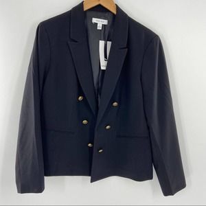 Nine West Women's Double Breasted Open Blazer Sz L